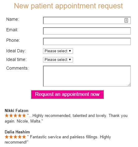 Reviews and request an appointment