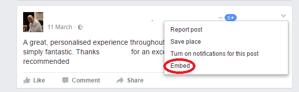 Click embed